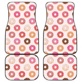 Colorful Donut Pattern Front And Back Car Mats