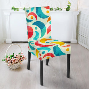 Colorful Moon Pattern Dining Chair Slipcover
