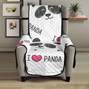 Hand Drawn faces of pandas pattern Chair Cover Protector