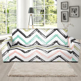 Zigzag  Chevron Paint Pattern Sofa Slipcover