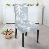 Christmas Tree Winter Forest Pattern Dining Chair Slipcover