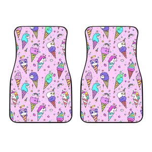 Cute Ice Cream Cone Animal Pattern Front Car Mats