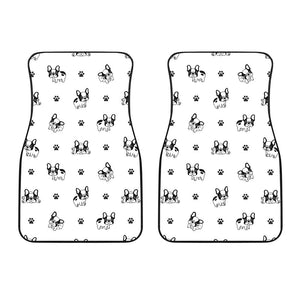 Cute French Bulldog Paw Pattern Front Car Mats