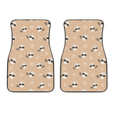 Cute Raccoon Heart Pattern Front Car Mats