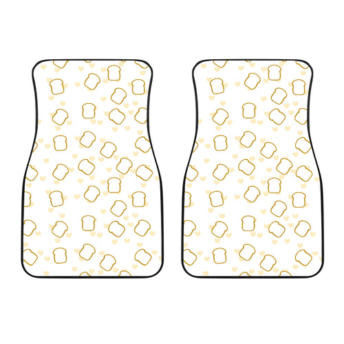 Bread Toast Pattern Print Design 01 Front Car Mats