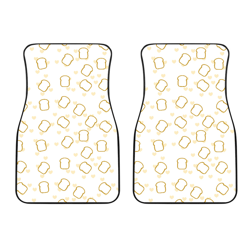 Bread Toast Pattern Print Design 01 Front Car Mats