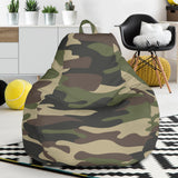 Dark Green Camo Camouflage Pattern Bean Bag Cover