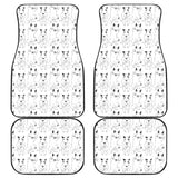 Bull Terrier Pattern Print Design 02 Front and Back Car Mats