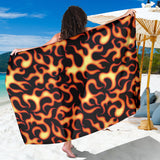 Fire Flame Dark Pattern Sarong