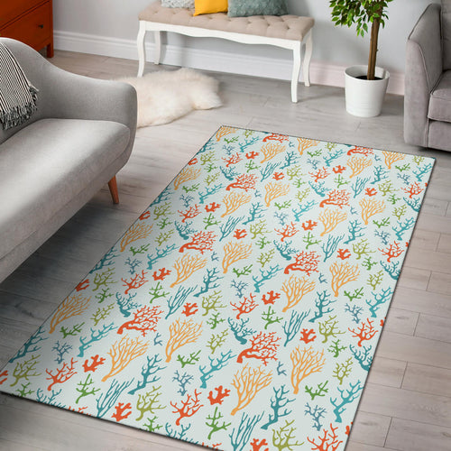 Coral Reef Pattern Print Design 02 Area Rug
