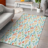 Coral Reef Pattern Print Design 02 Area Rug