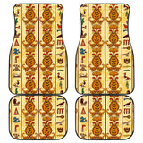 Egypt Hieroglyphics Pattern Print Design 04 Front and Back Car Mats