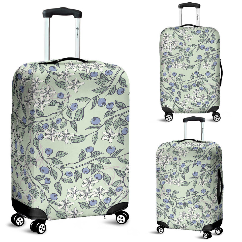Hand Drawn Blueberry Pattern Luggage Covers