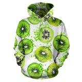 Watercolor Kiwi Pattern Men Women Pullover Hoodie