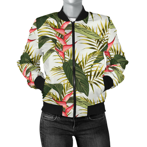 Heliconia Pattern Women'S Bomber Jacket
