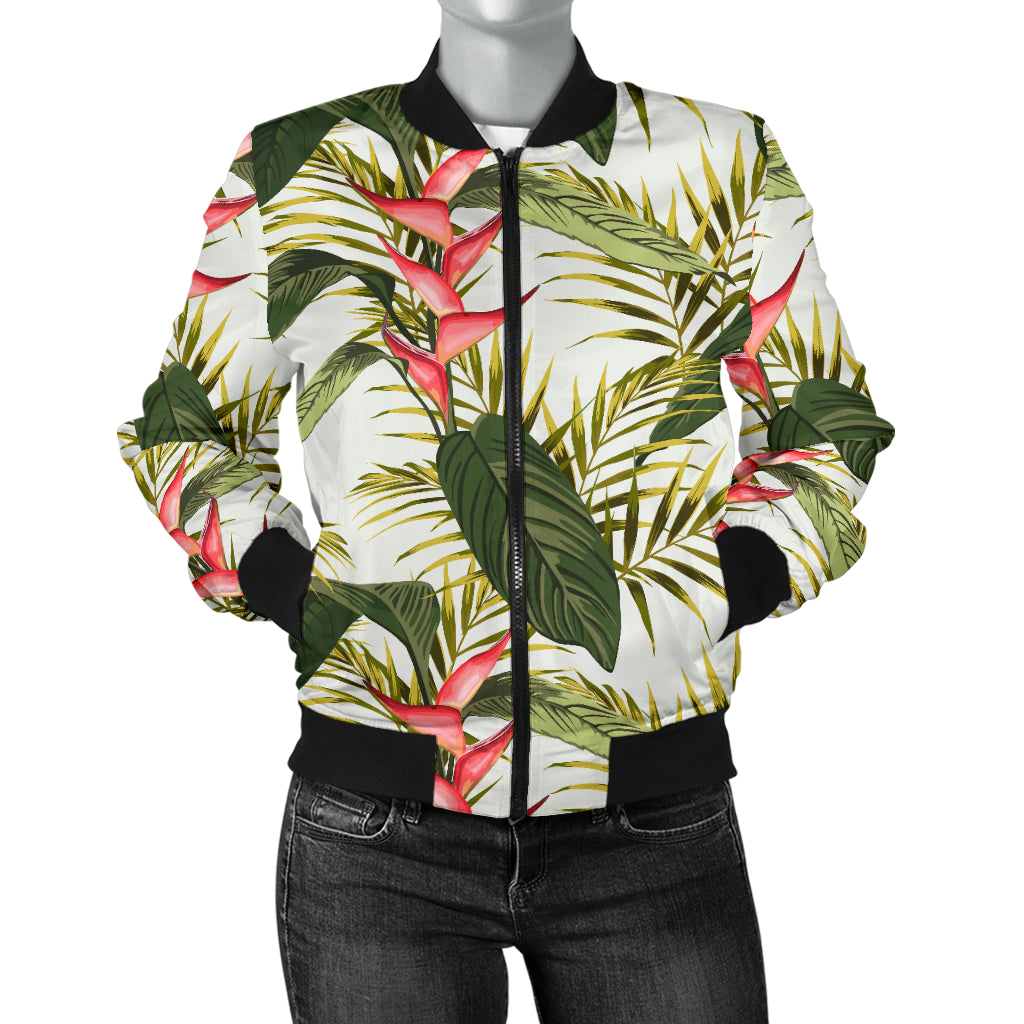 Heliconia Pattern Women'S Bomber Jacket