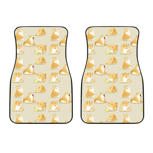 Cute Fat Shiba Inu Dog Pattern Front Car Mats