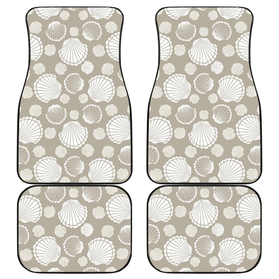 Scallop Shell Pattern Front And Back Car Mats