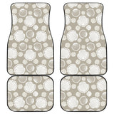 Scallop Shell Pattern Front And Back Car Mats