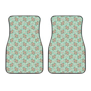 Hippopotamus Pattern Print Design 02 Front Car Mats