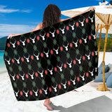 Deer Christmas New Year Pattern Argyle Sarong