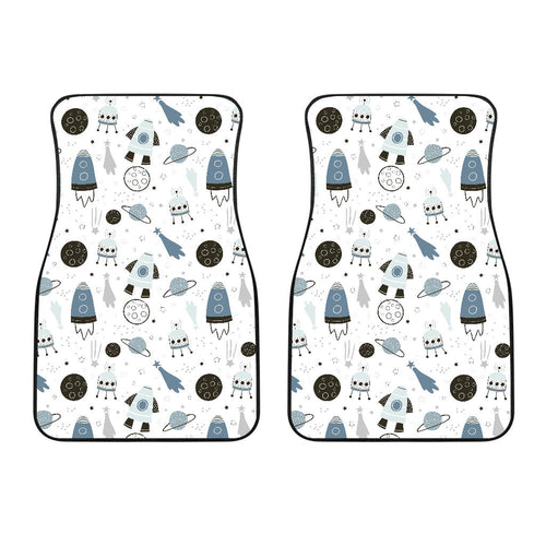 Hand Drawn Space Elements Space Rocket Star Planet Space Probe Front Car Mats