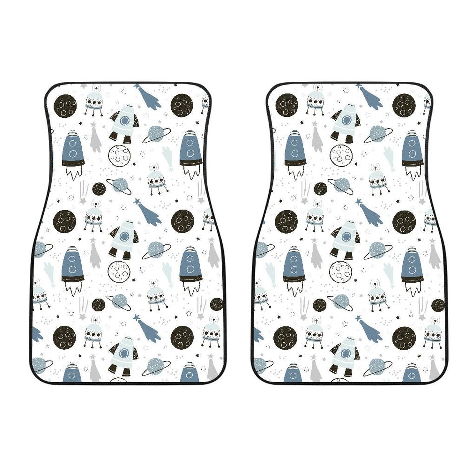 Hand Drawn Space Elements Space Rocket Star Planet Space Probe Front Car Mats
