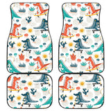 Cute Crocodile Pattern Front And Back Car Mats