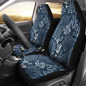 Coral Reef Pattern Print Design 05 Universal Fit Car Seat Covers