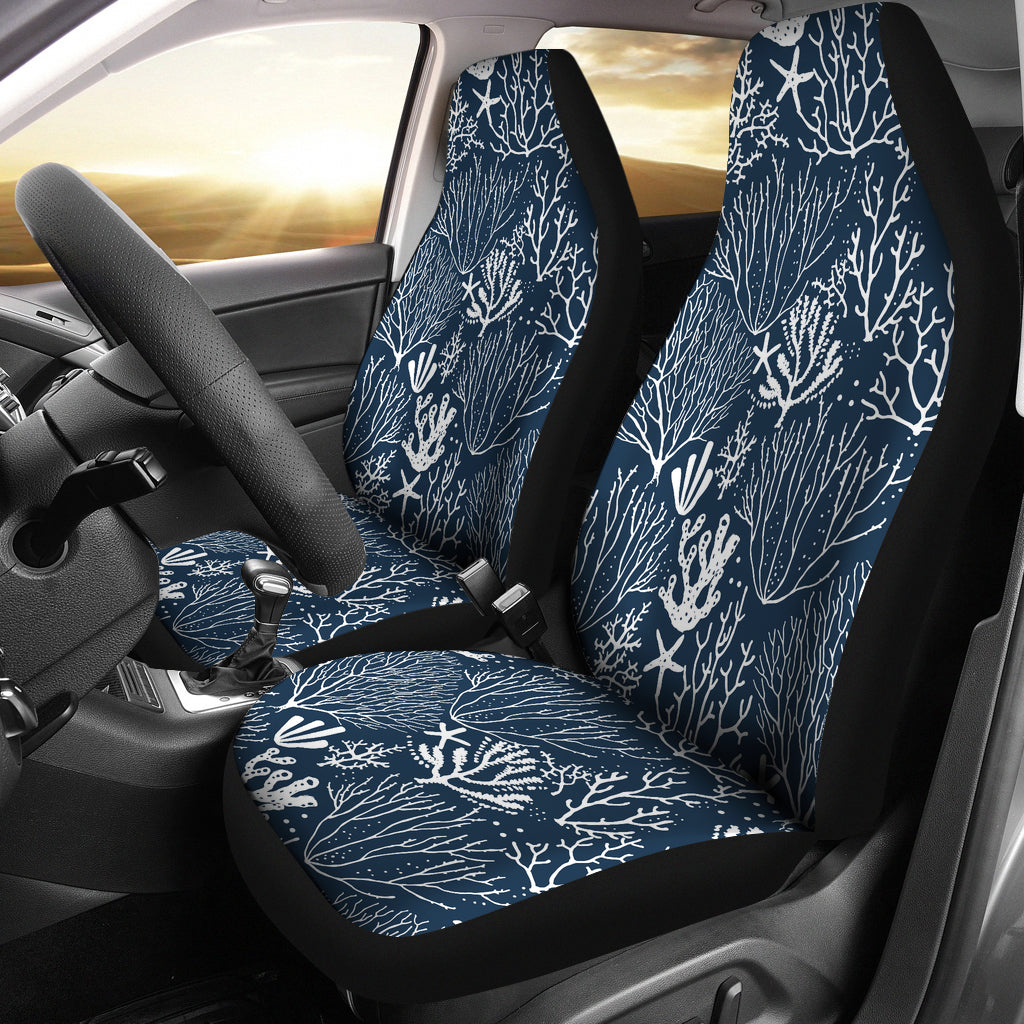 Coral Reef Pattern Print Design 05 Universal Fit Car Seat Covers