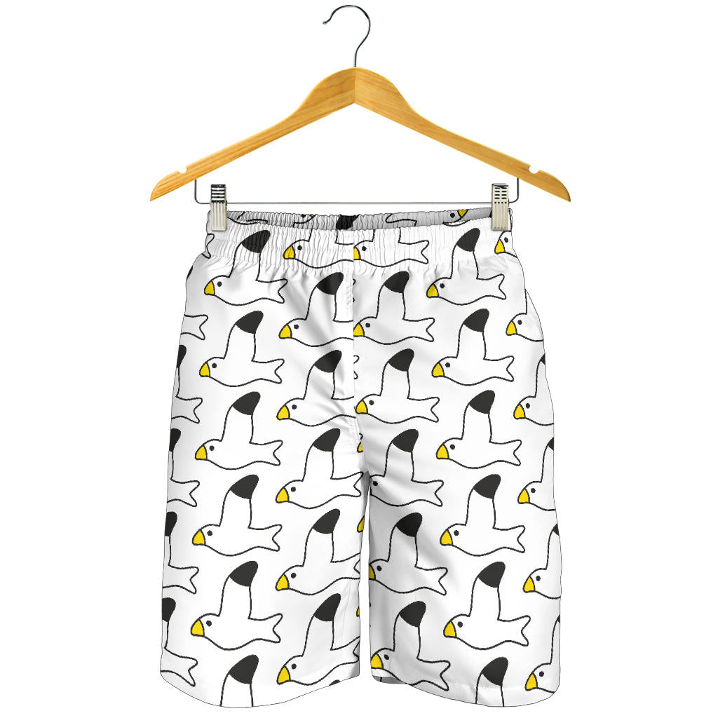 Seagull Pattern Print Design 05 Men Shorts