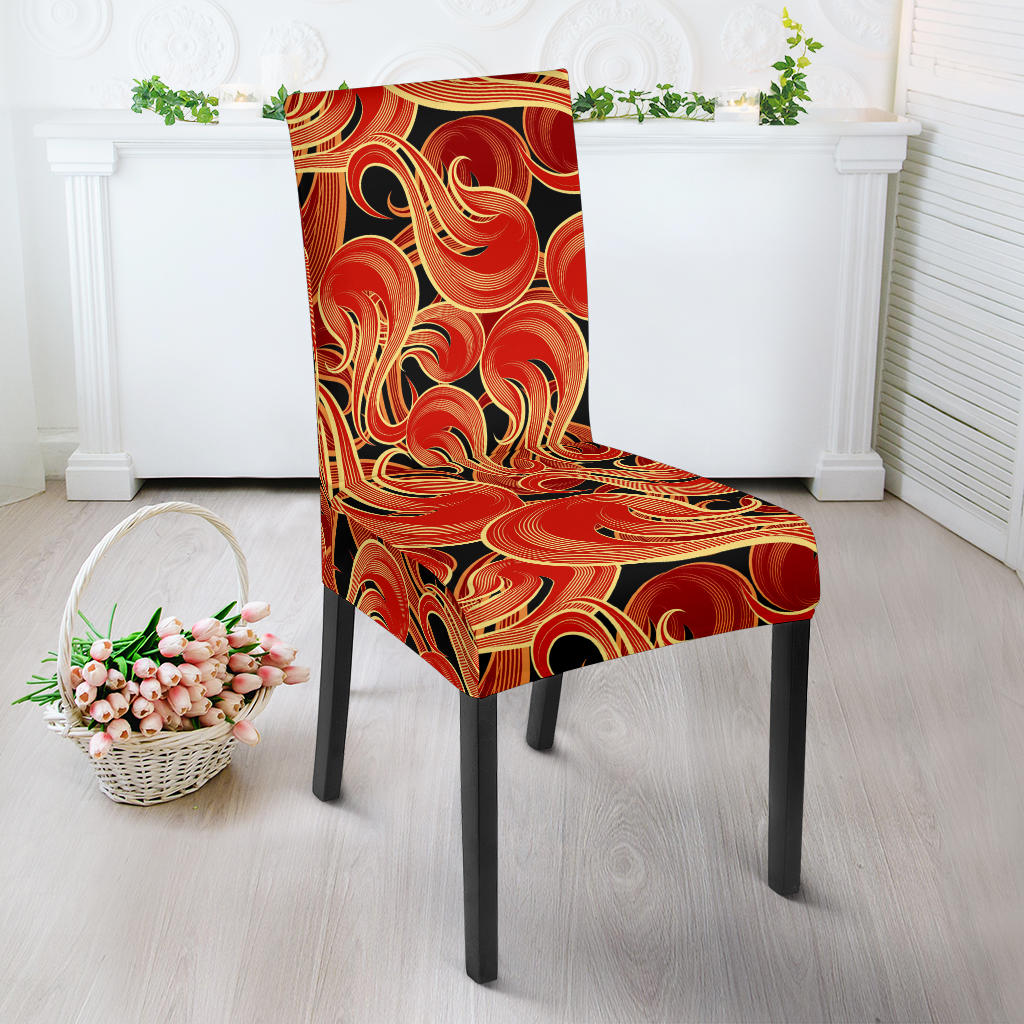 Fire Flame Pattern Dining Chair Slipcover