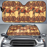 Camel Polynesian Tribal Design Pattern Car Sun Shade