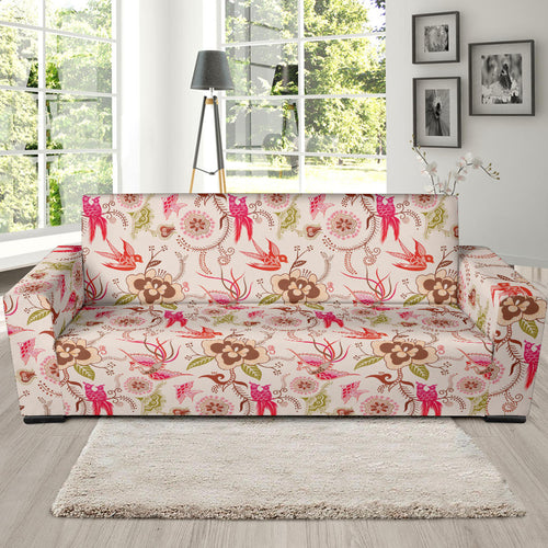 Swallow Pattern Print Design 01  Sofa Slipcover