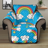 Rainbows Sky Clouds Pattern Recliner Cover Protector