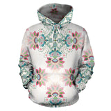 Square Floral Indian Flower Pattern Men Women Pullover Hoodie