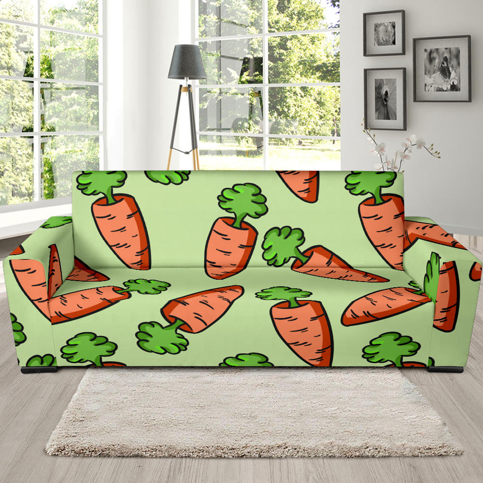 Carrot Pattern Print Design 05 Sofa Slipcover