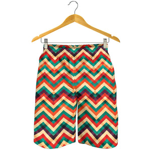 Zigzag  Chevron Colorful Pattern Men Shorts