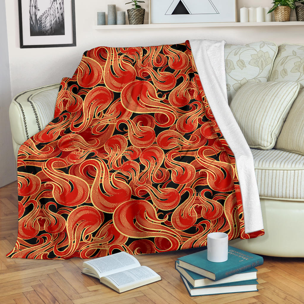 Fire Flame Pattern Premium Blanket