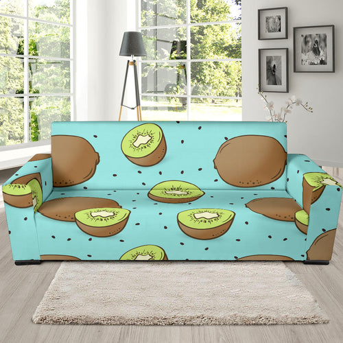 Kiwi Blue Background Sofa Slipcover