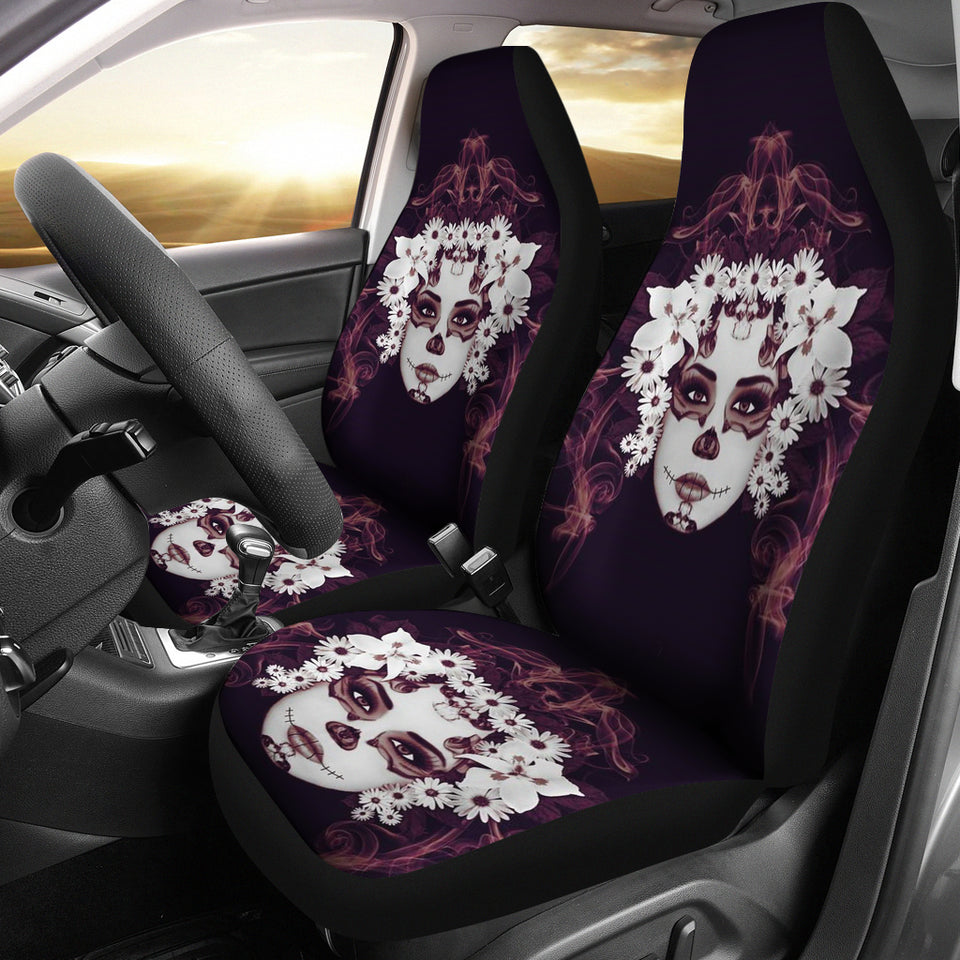 Calavera Daisy Girl Car Seat Covers