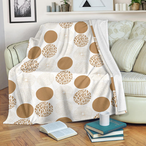 Gold Texture Mushroom Pattern Premium Blanket