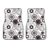 Classic Vintage Clock Pattern Front Car Mats