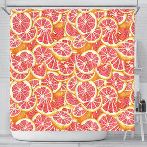 Tropical Grapefruit Pattern Shower Curtain Fulfilled In US