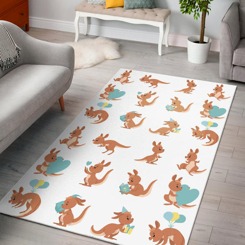 Cute Kangaroo Pattern Area Rug