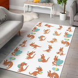 Cute Kangaroo Pattern Area Rug