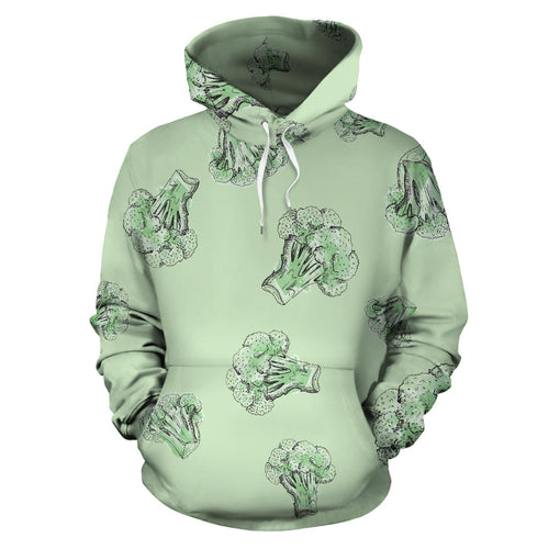 Broccoli Sketch Pattern Men Women Pullover Hoodie