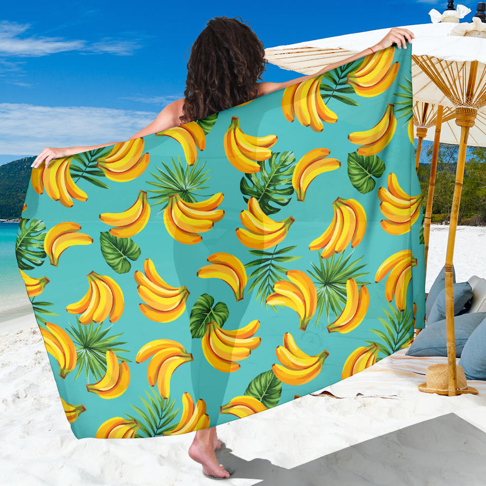 Banana Palm Leaves Pattern Background Sarong