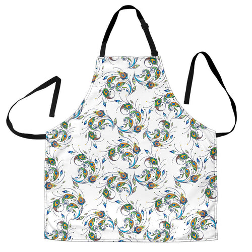 Peacock Feather Pattern Adjustable Apron