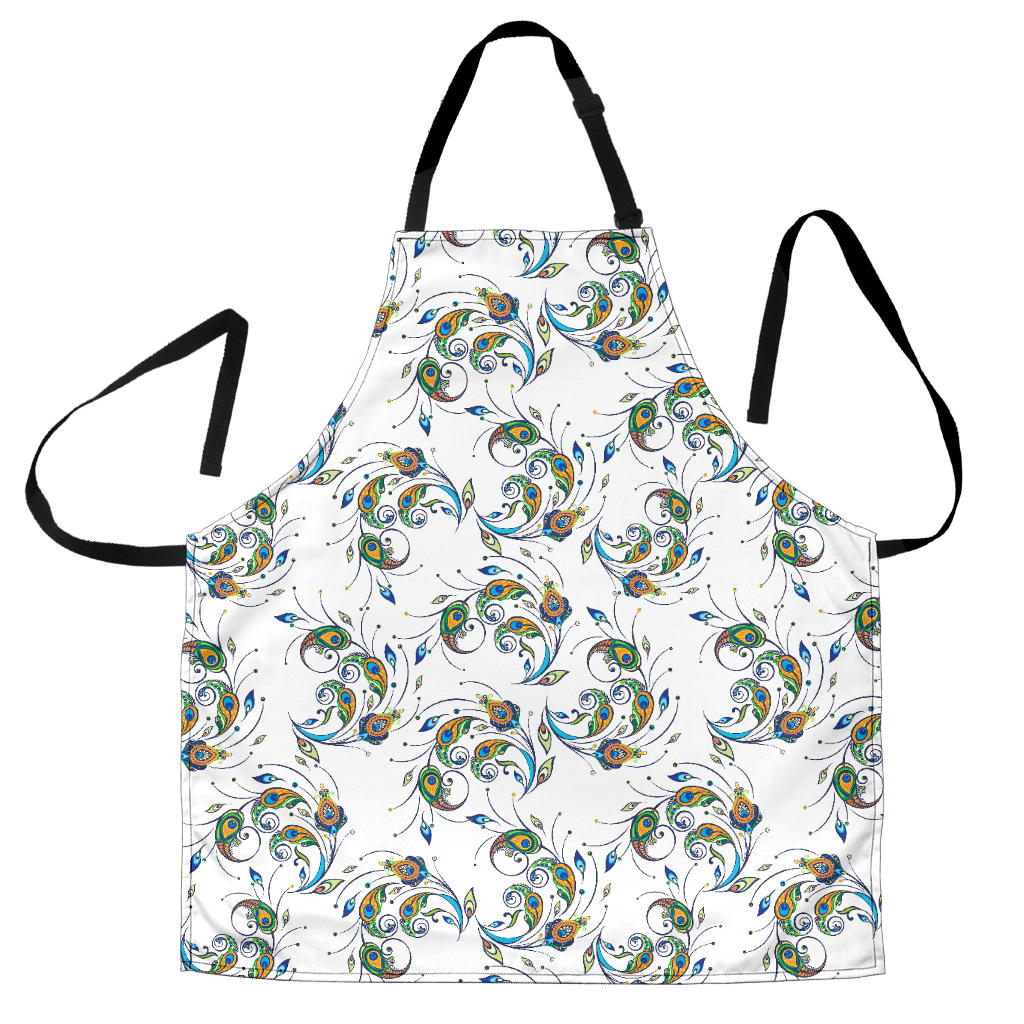 Peacock Feather Pattern Adjustable Apron